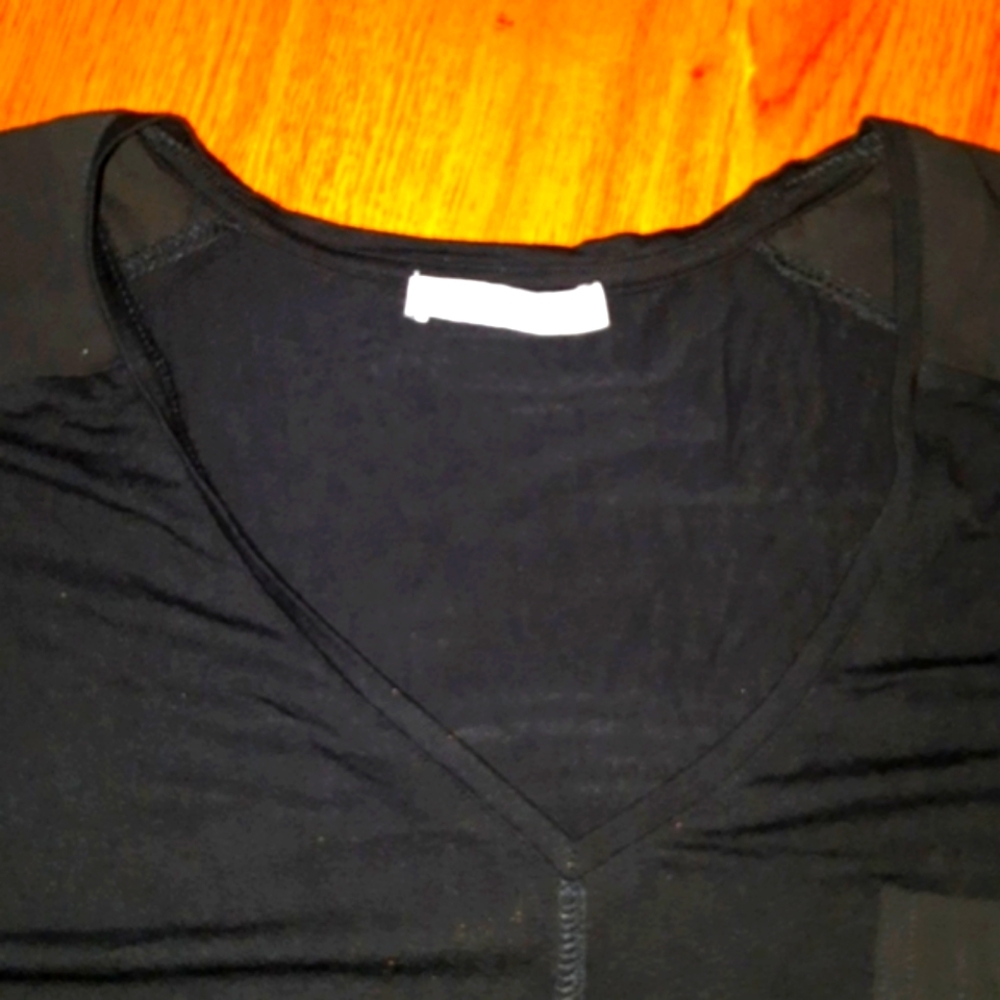 (M)🎀DEX🎀 Sheer with Pocket Black Top Ptp19"×L26.5" - Picture 5 of 7